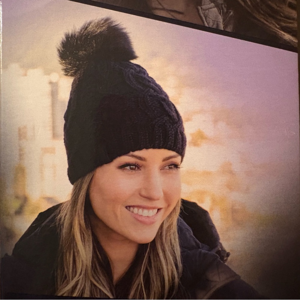 BULA | Black Knit Pom-Pom Beanie - Picture 3 of 6